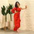 Eva Red Satin Dress